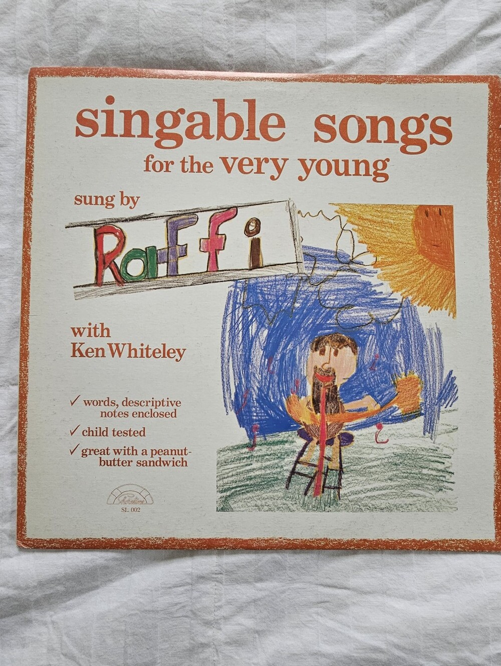 Raffi Singable Songs For The Very Young 1976 Vinyl Record